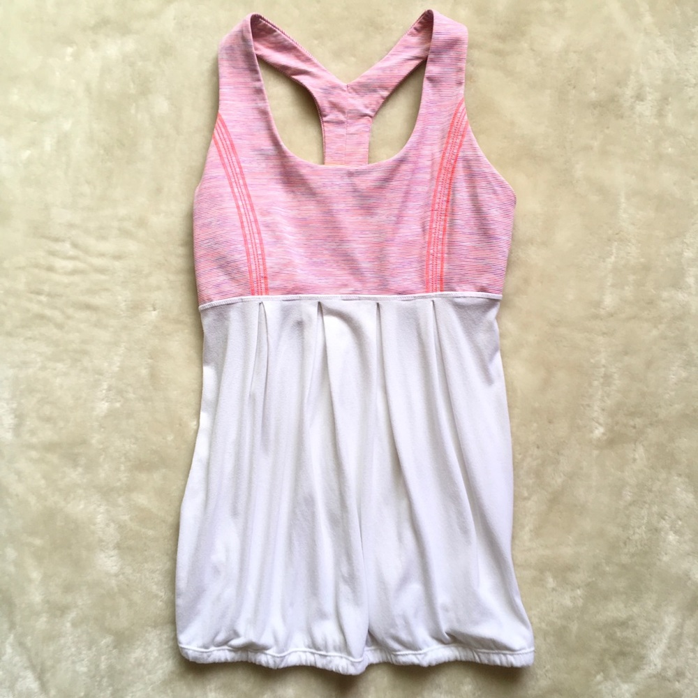 Lululemon T Back Workout Tank W/ Cinched Waist